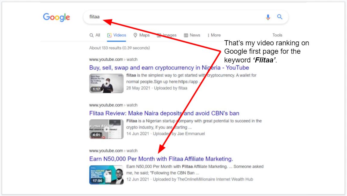 How to rank your video on google first page