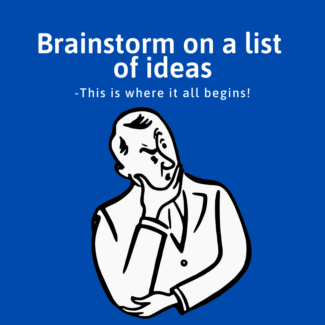 7 Industry Proven Steps to Make Money Online- 1. Brainstorm on a list of ideas